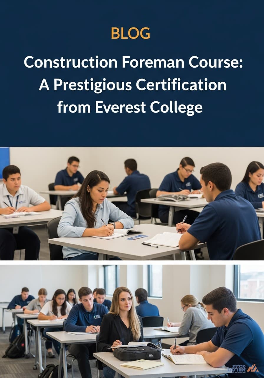 קורס מנהל עבודה בבנייה: תעודת הסמכה יוקרתית מבית מכללת אוורסט